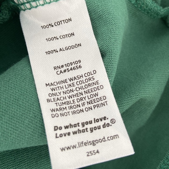 Life Is Good. Womens Long Sleeve Green Mama Bear T-Shirt Top Size S - Picture 7 of 7